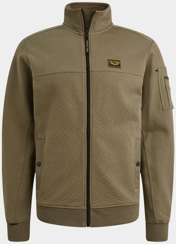 PME Legend Vest Groen Zip jacket jacquard interlock PSW2510474/6389