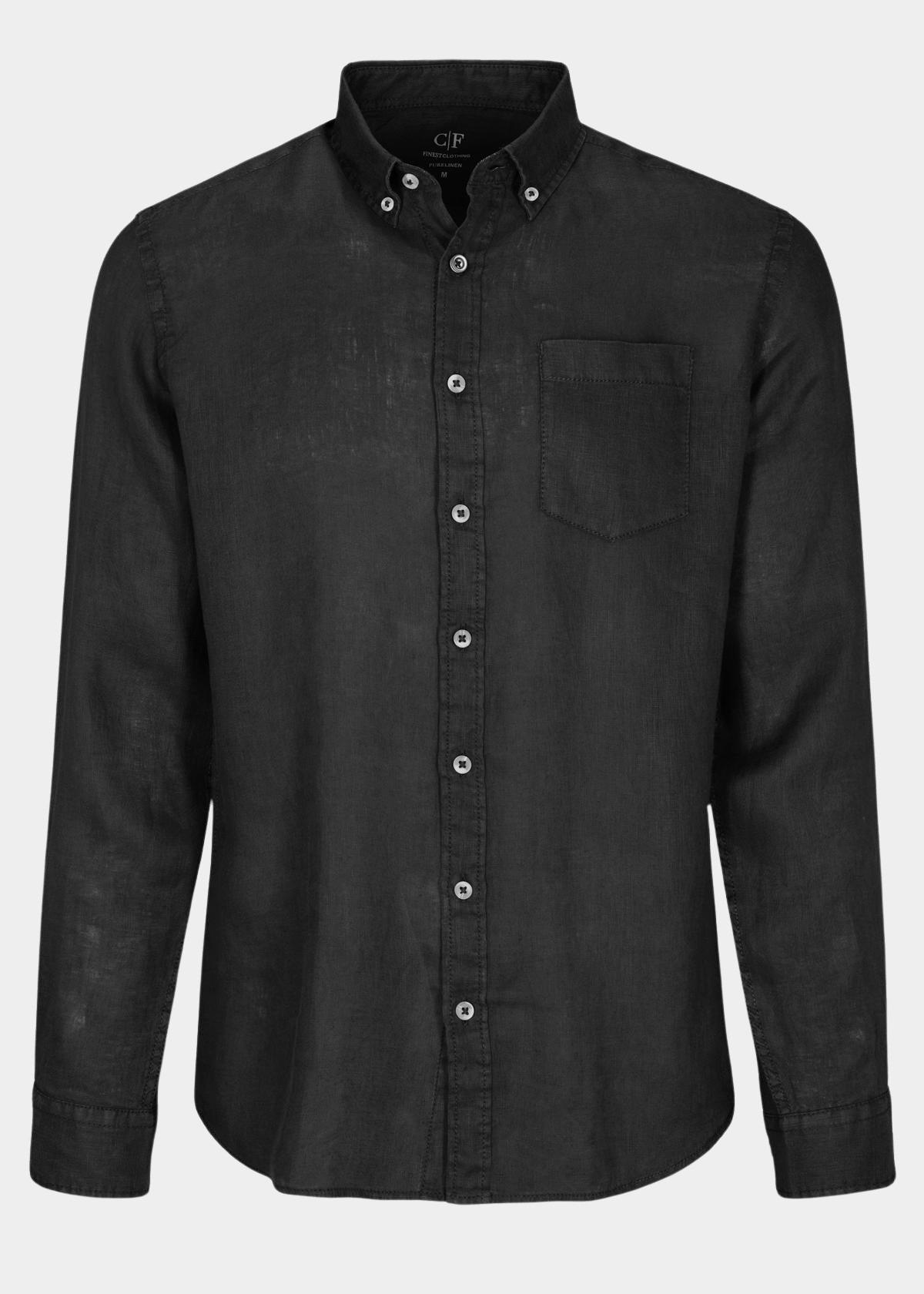 Commander Casual hemd lange mouw Zwart  213013076/901