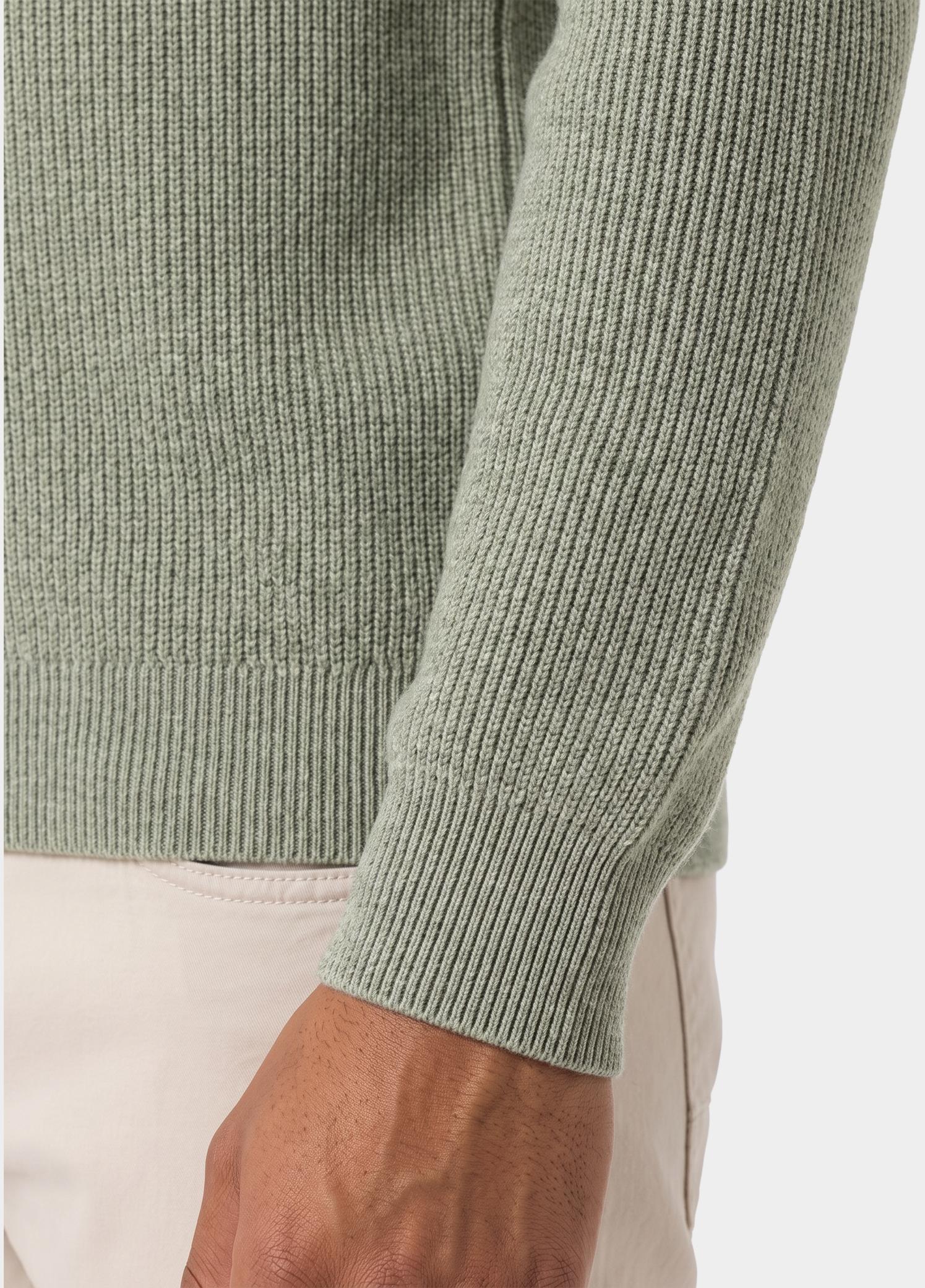 Casamoda Half Zip Groen Stricktroyer 126280020/336