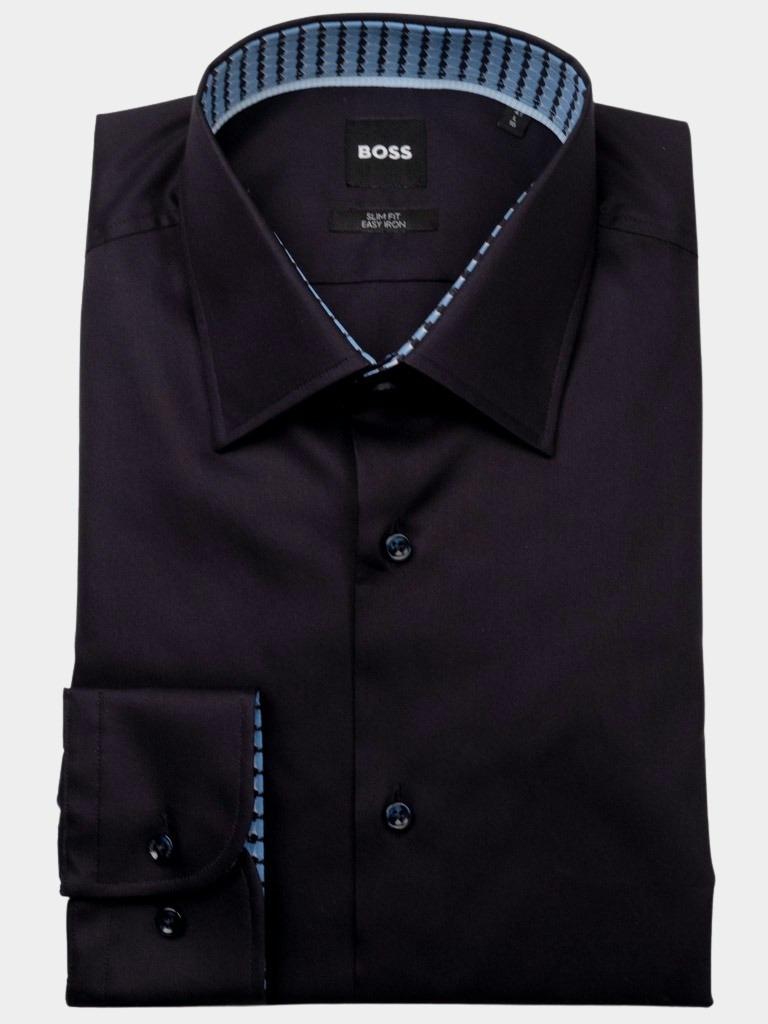 BOSS Black Business hemd lange mouw Blauw H-HANK-kent-C3-214 10245425 0 50484241/404