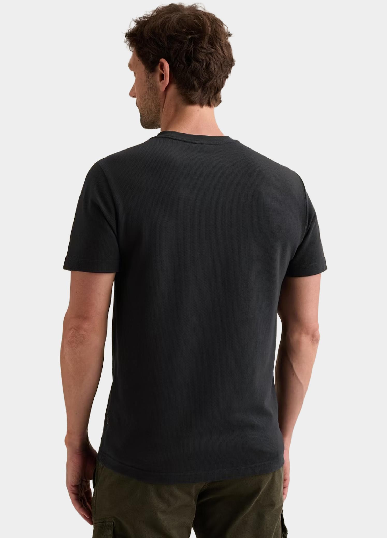 PME Legend T-shirt heren Blauw Short sleeve r-neck flat waff PTSS2608564/5281