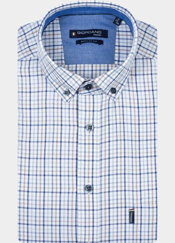 Giordano Overhemd heren Blauw Ivy Long Sleeve Button Down C 617113/60