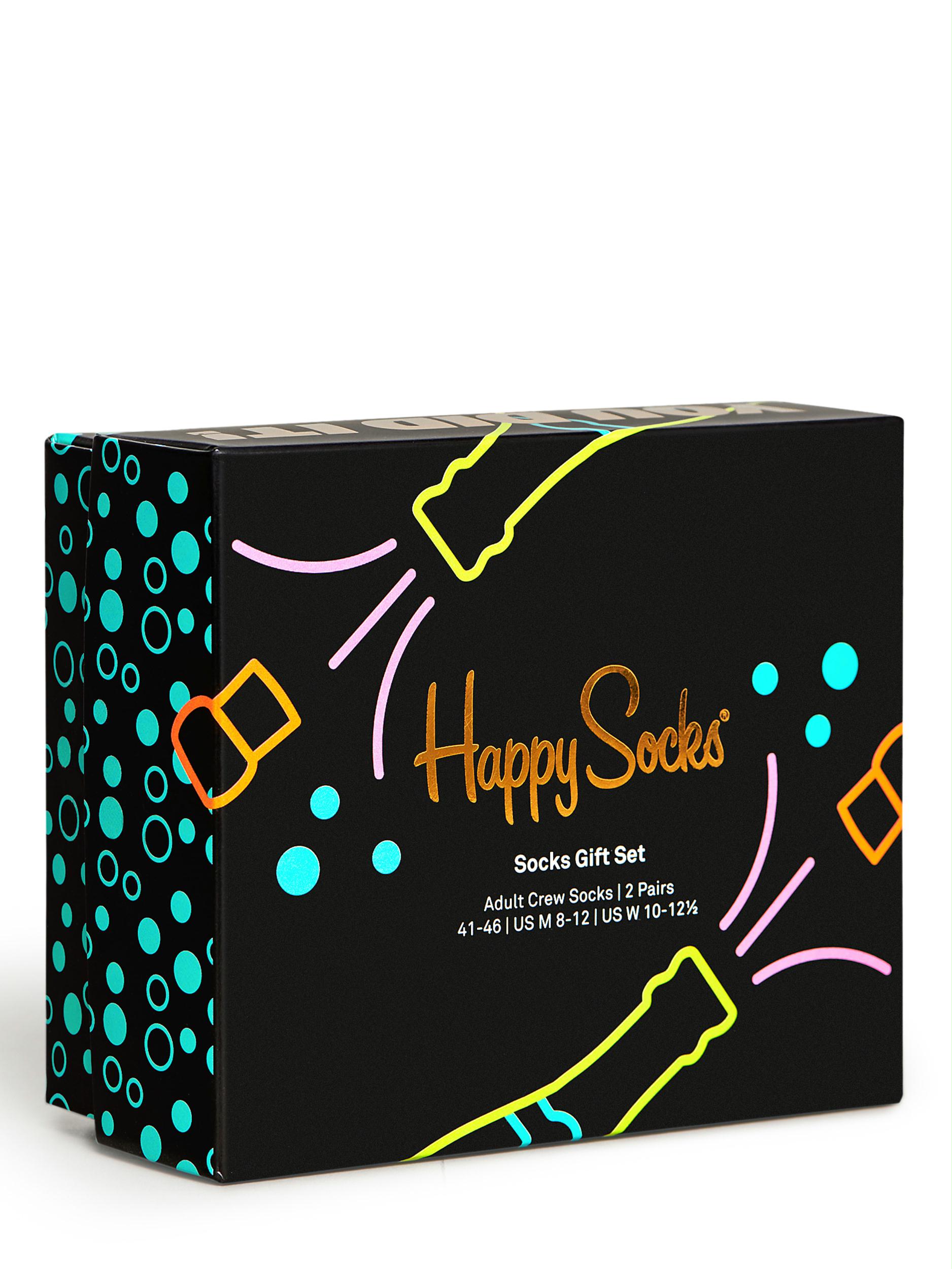 Happy Socks Cadeaubox Sokken Blauw 2-Pack You Did It Gift Set XYDI02/6500