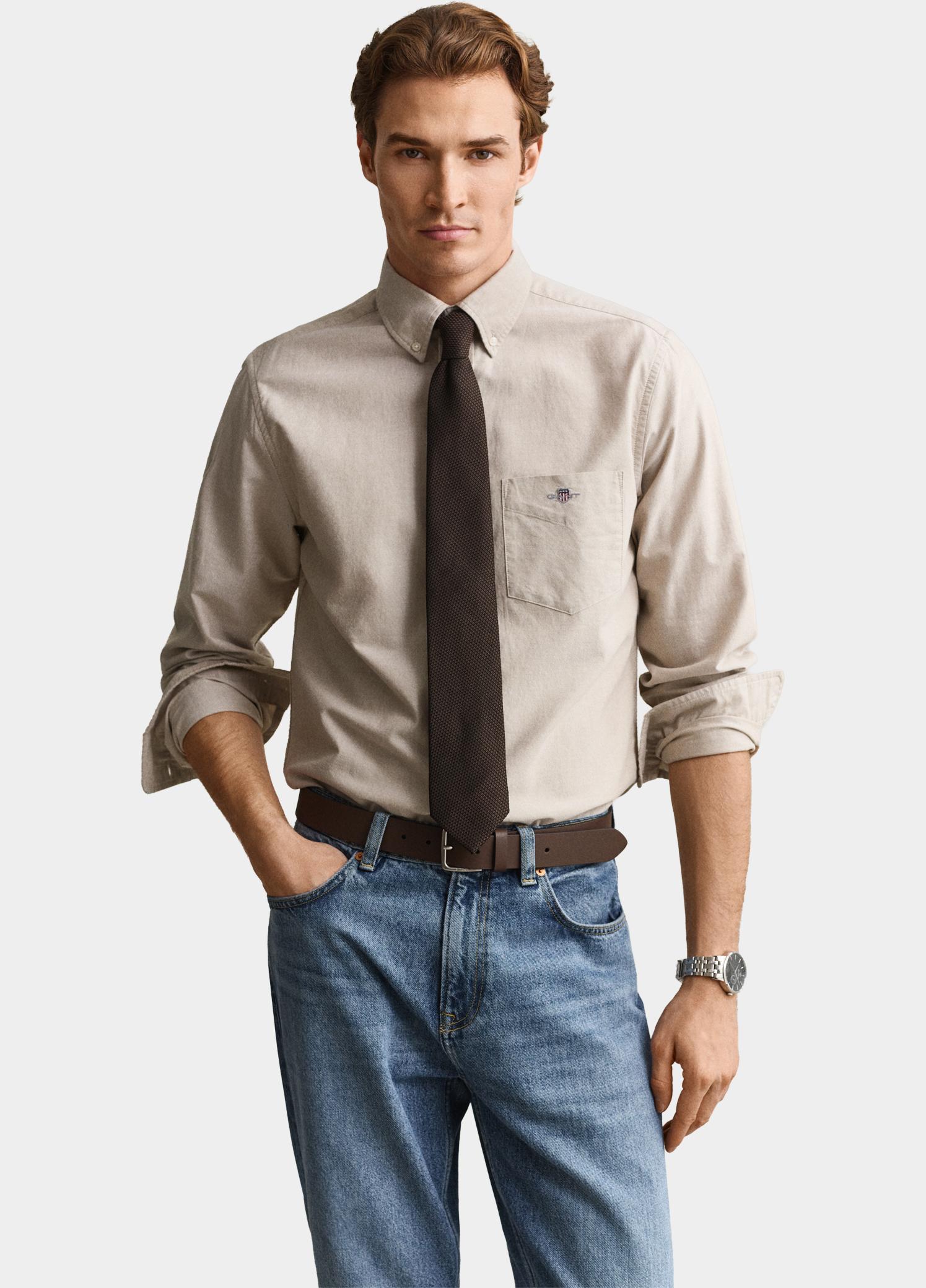 Gant Overhemd heren Beige Classic Regular Oxford-overhe 3000200/264
