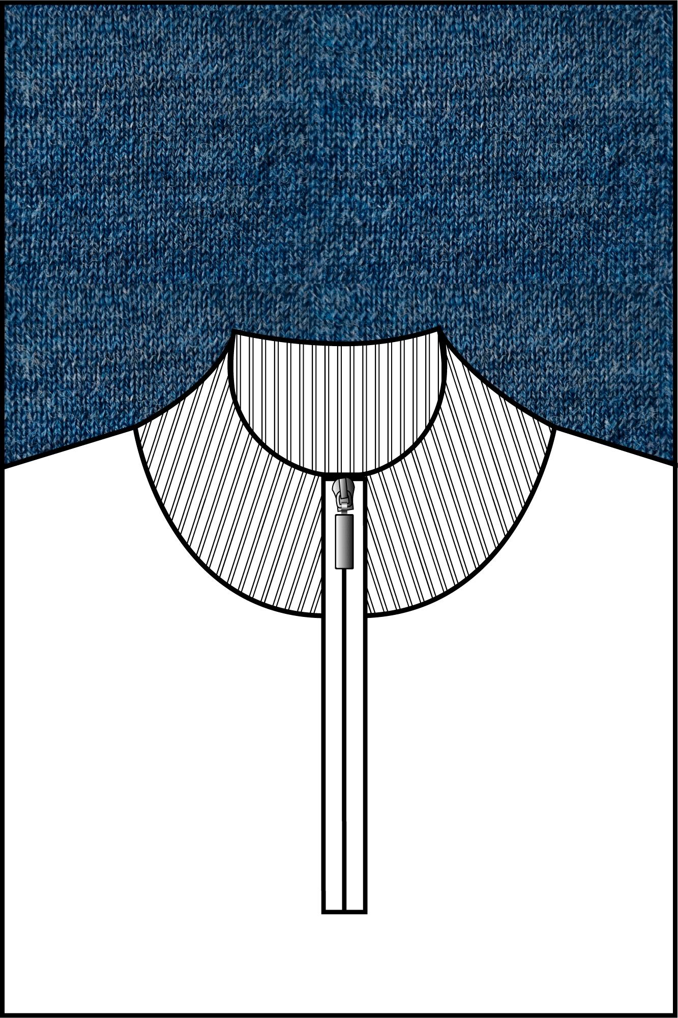 Baileys Half Zip Blauw Pullover 1/2 Zip  14gg single 520064/65