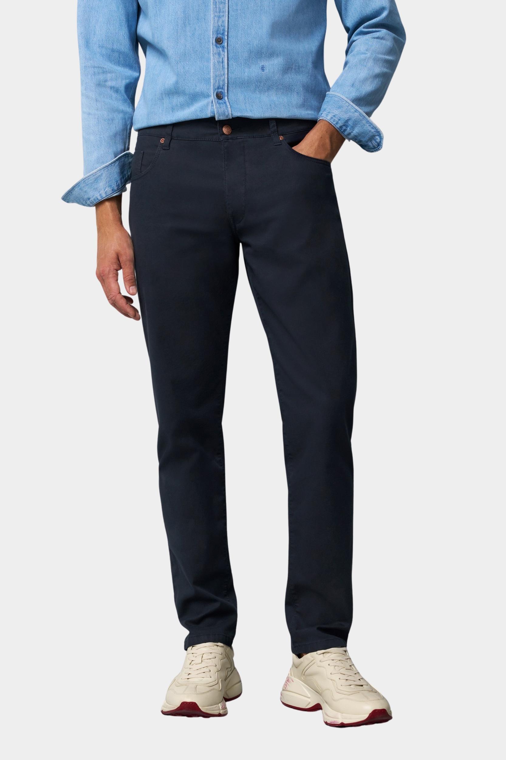 Meyer Katoenen Broek Blauw SLIM Art.9-6186 3619618600/19