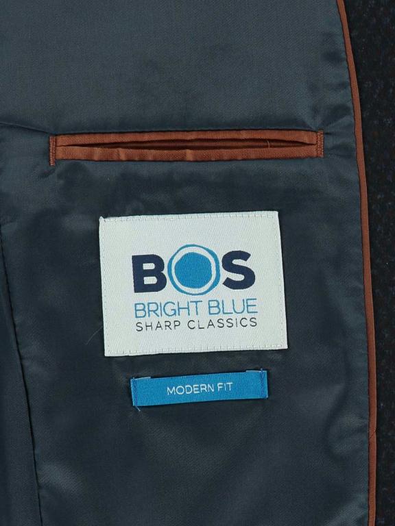 Bos Bright Blue Colbert Blauw D8 Flex A Colbert 203038FL04BO/290 navy