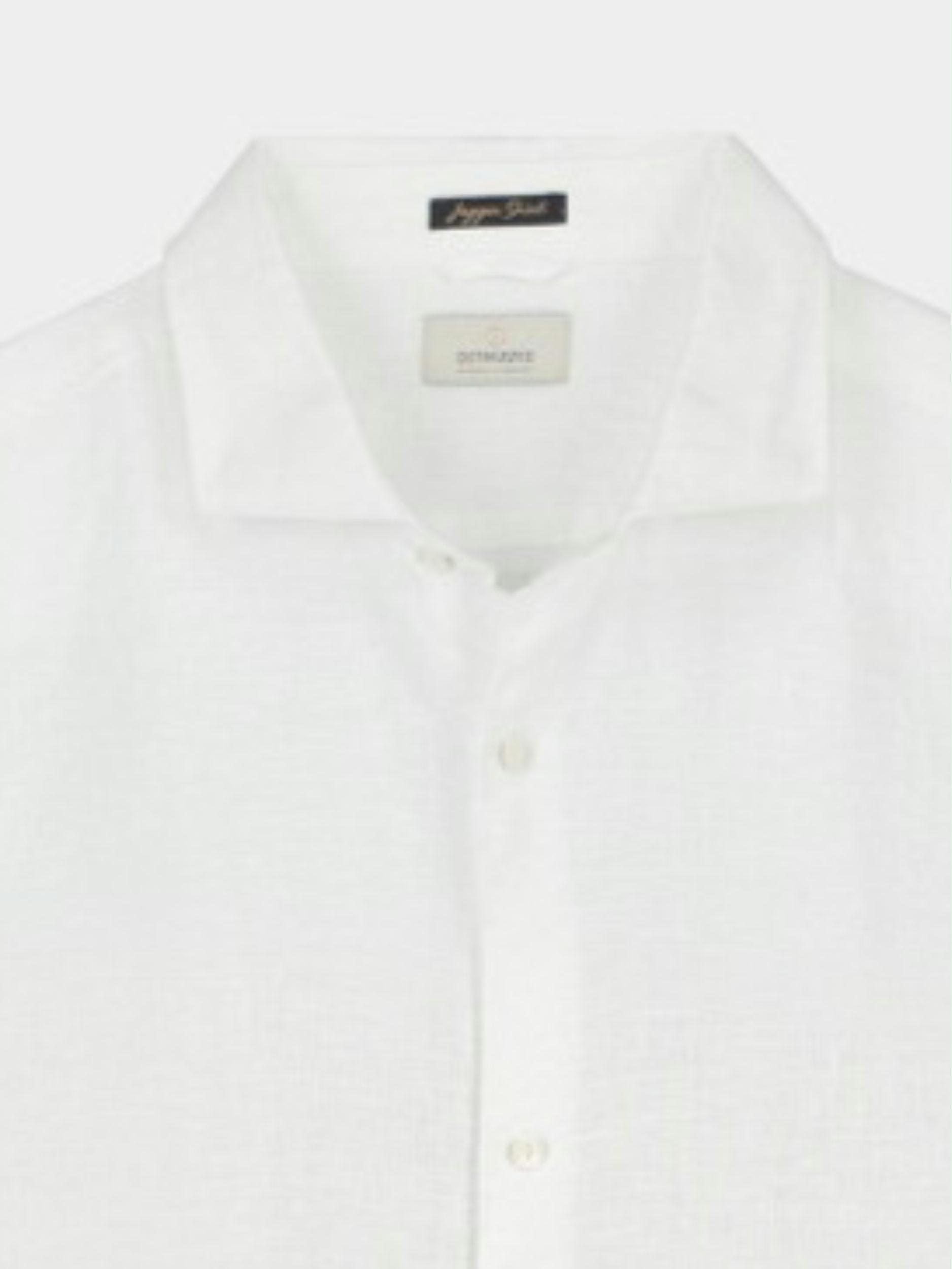 Dstrezzed Casual hemd lange mouw Wit Jagger Shirt Linen 303710/100