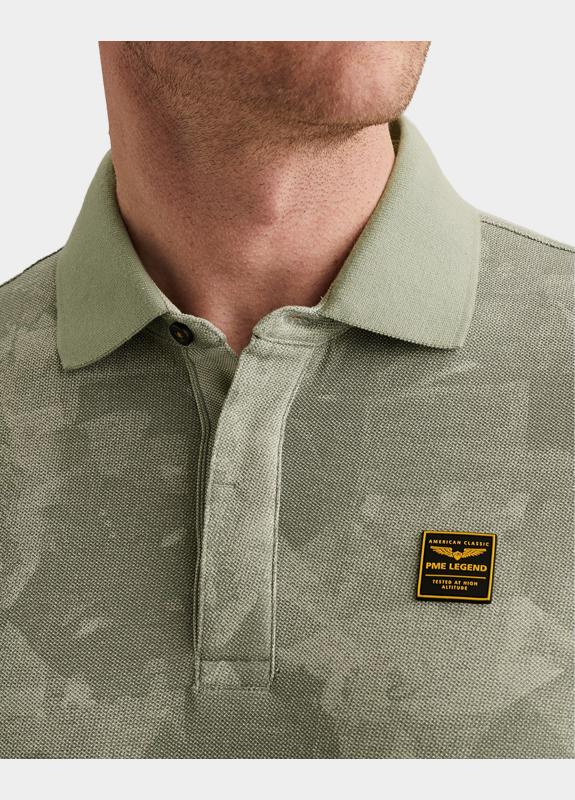 PME Legend Polo korte mouw Groen Short sleeve polo printed two PPSS2604851/6123