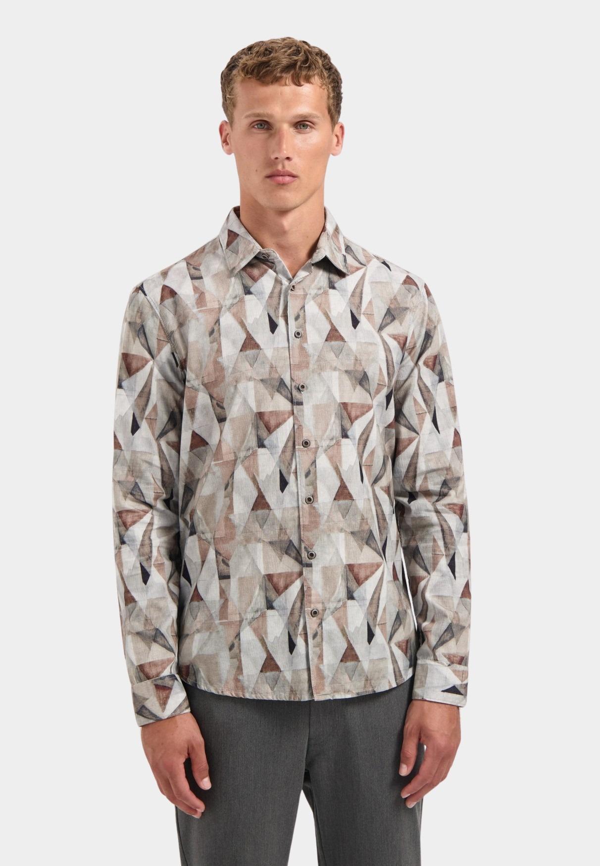 No Excess Casual hemd lange mouw Bruin  29430923/044