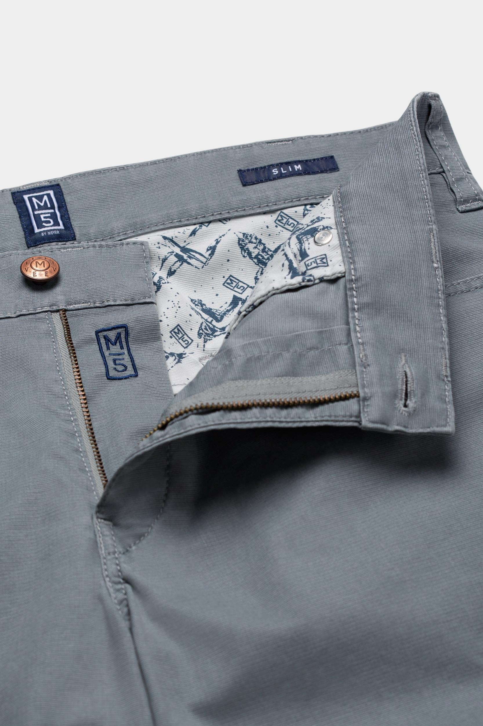 Meyer Katoenen Broek Grijs SLIM Art.1-6184 3611618400/05