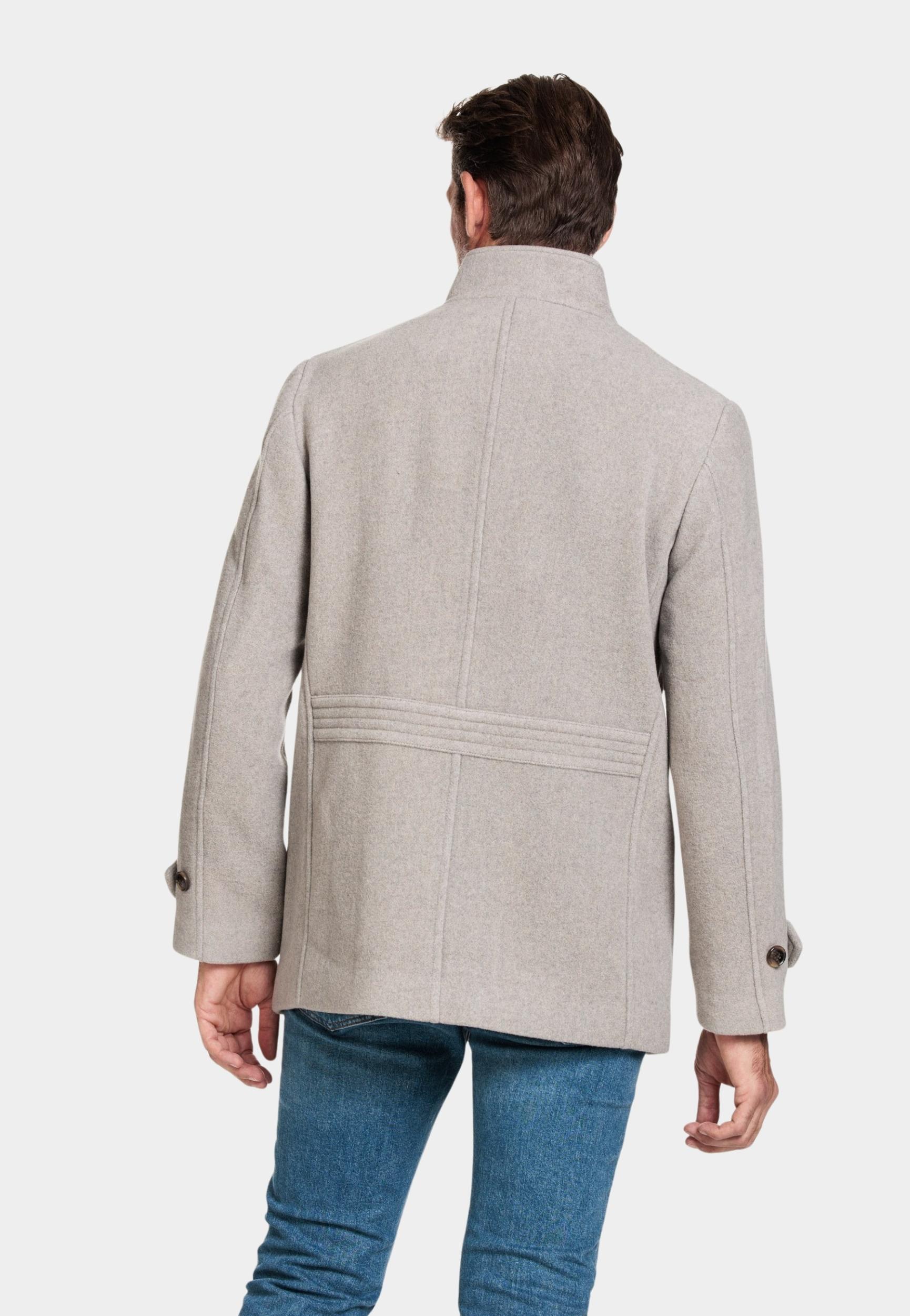 Giordano Wollen Jack Beige Coat Brian Wool Mix Melange 322621/82