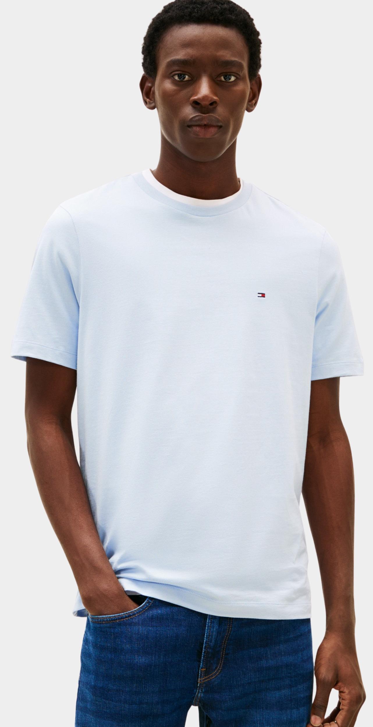 Tommy Hilfiger T-shirt korte mouw Blauw ESS Seasonal Reg Fit Solid Tee MW0MW39995/C10