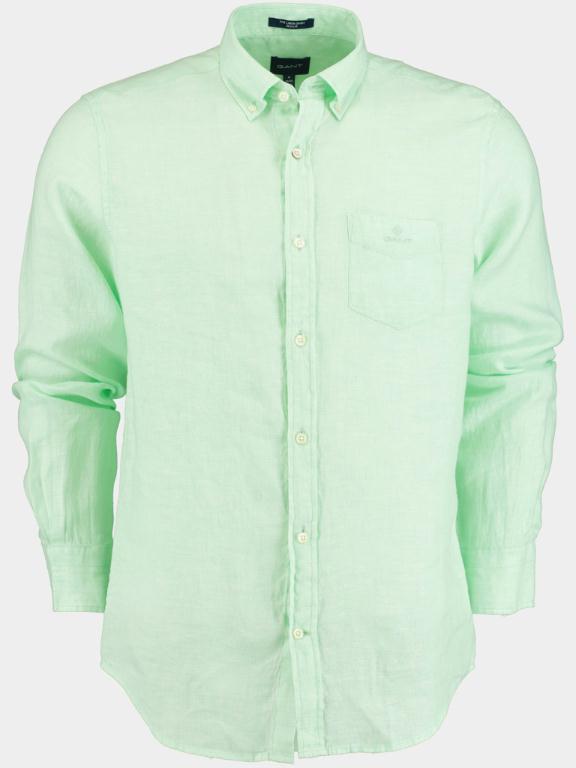 Gant Casual hemd lange mouw Groen D2. Reg Linen Shirt BD 3012420/304