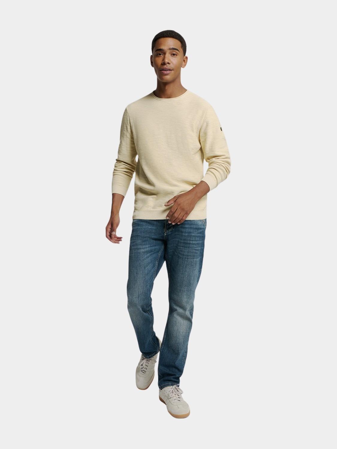 No Excess Pullover Grijs Pullover Crewneck Garment Dye N2101/122