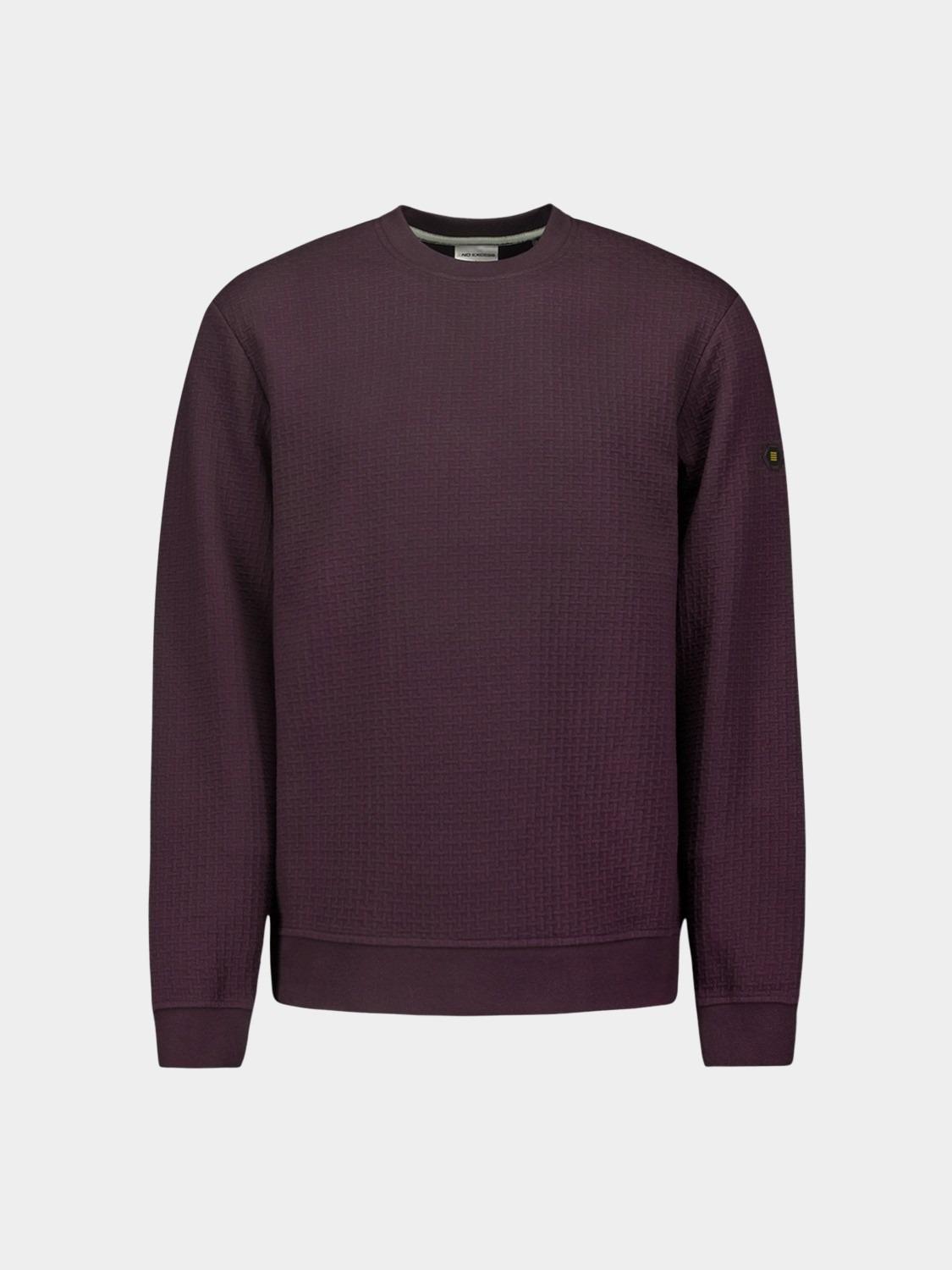 No Excess Sweater Paars Sweater Crewneck Double Layer 25100908/083