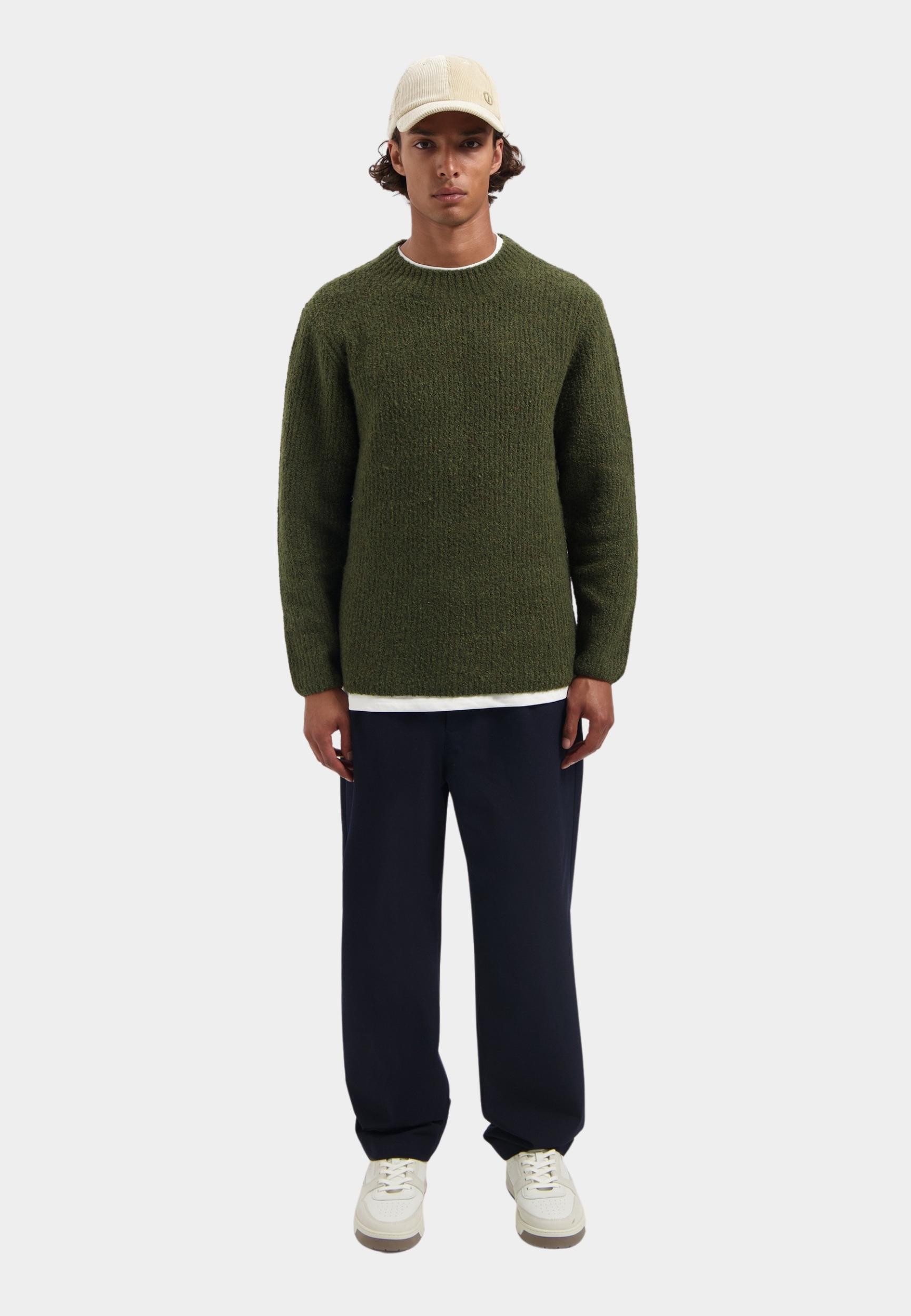 Dstrezzed Pullover Groen DS_Quint Mock Neck 405906/544