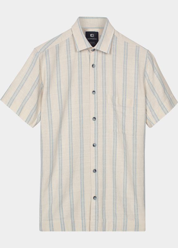 Giordano overhemd korte mouw heren Blauw Puglia Short Sleeve Shirt Can 616823/61