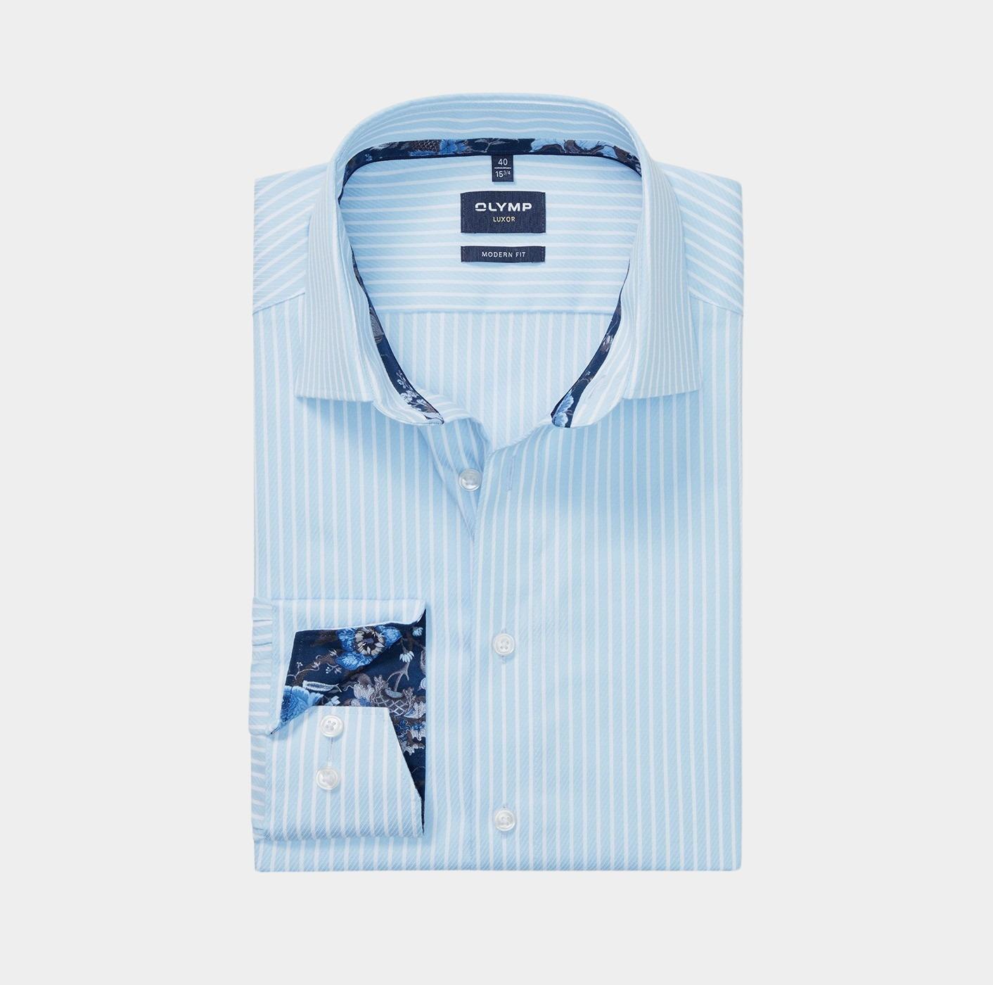 Olymp Business hemd lange mouw Blauw Luxor 125289/11