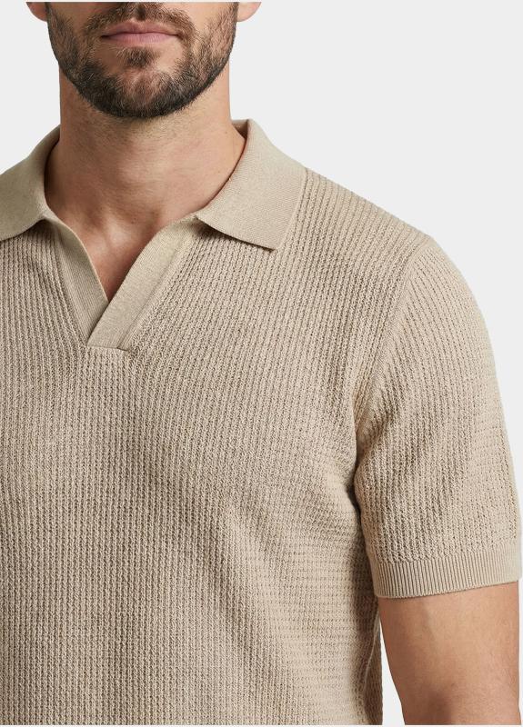 Born With Appetite Polo heren Grijs Richard Knitted Polo Ss Halfz BWA26106RI21/2501