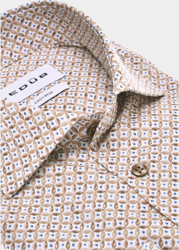 Ledub Business hemd lange mouw Bruin LE24304 MFN5 0143345/630-000-000