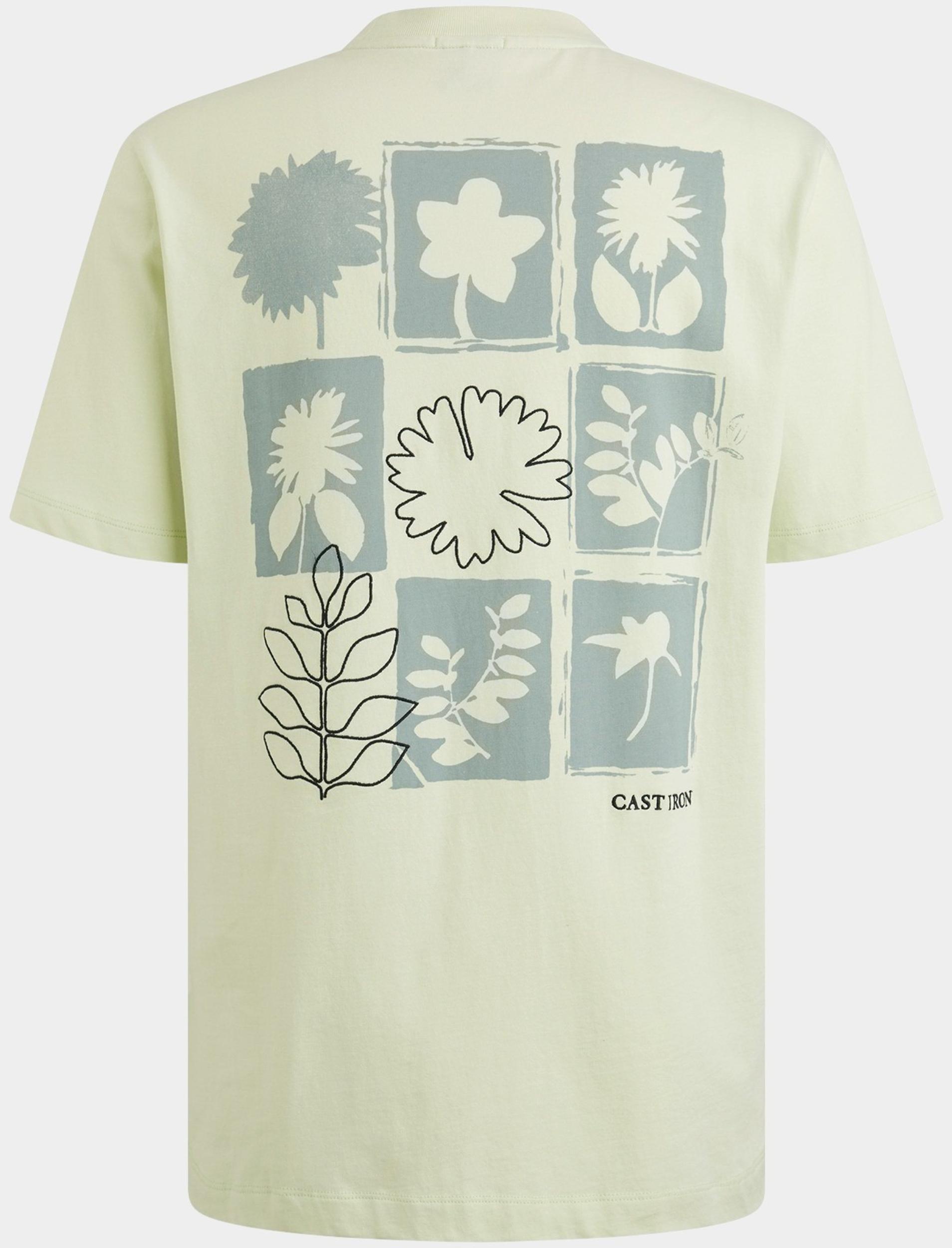 Cast Iron T-shirt korte mouw Groen Short sleeve r-neck regular f CTSS2505587/6355