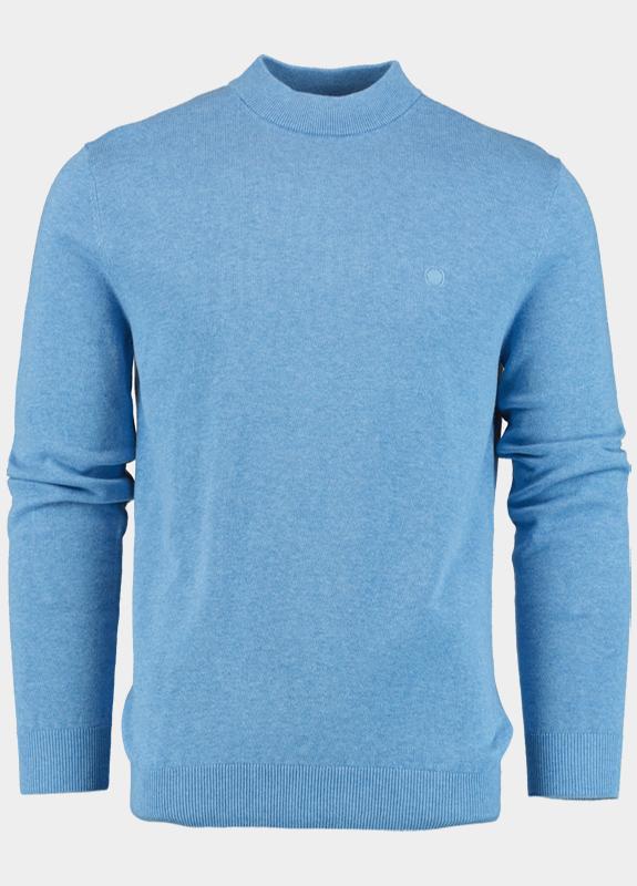 Bos Turtle neck Blauw Tex Mockneck Pull 25305TE06/237 oxford blue
