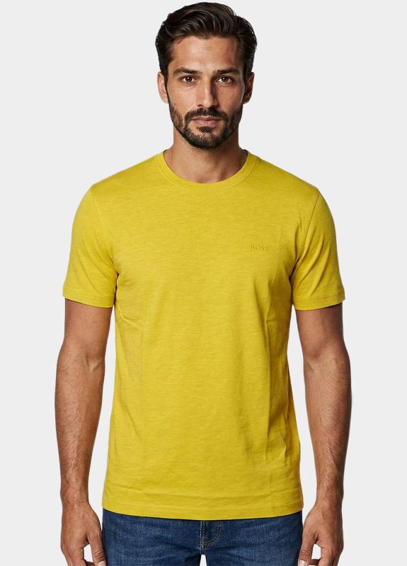 BOSS Orange T-shirt heren Geel Tegood 10240843 01 50508243/721