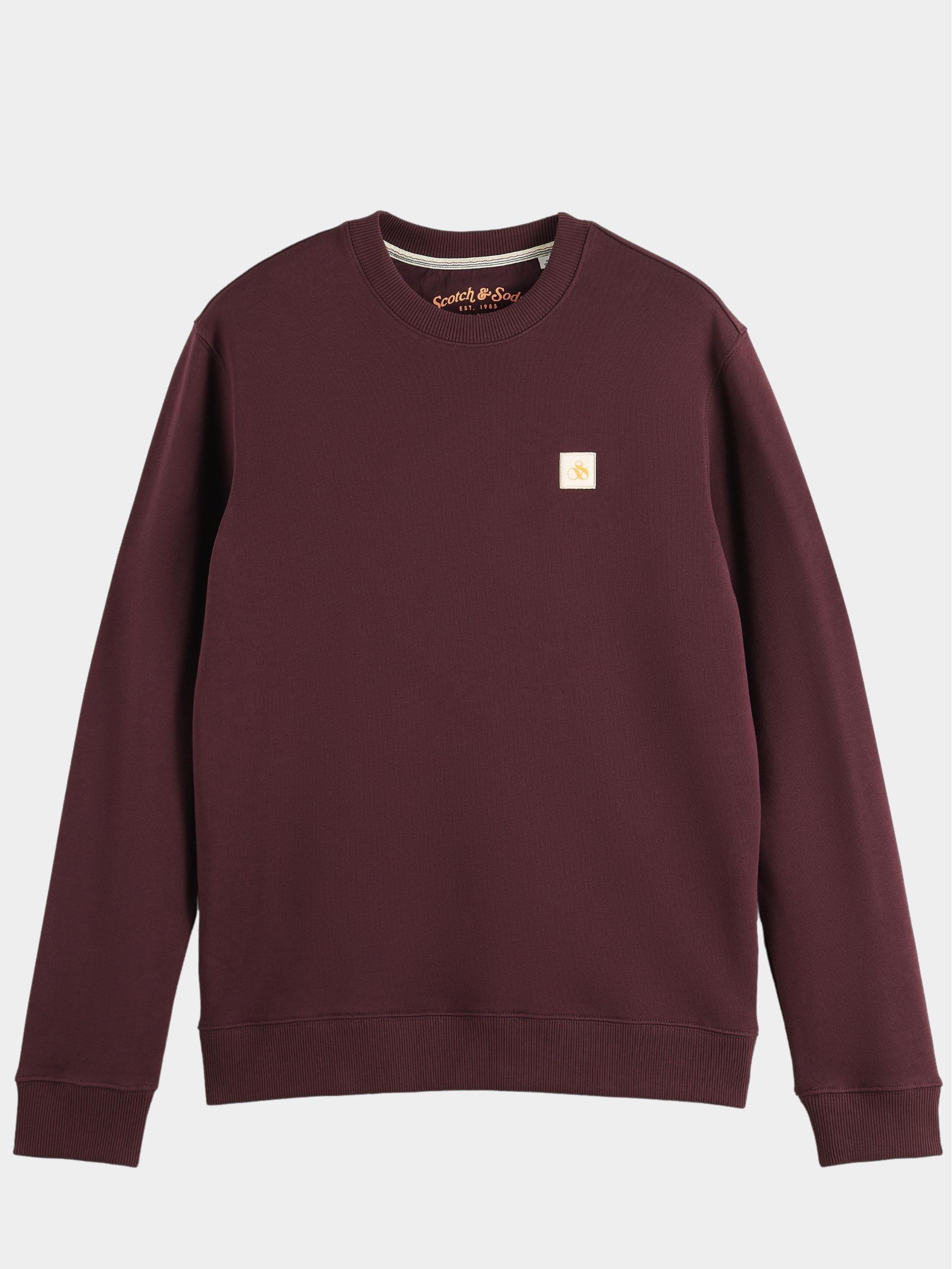 Sweater paars regular fit logo badge sweatsh 174491 6637