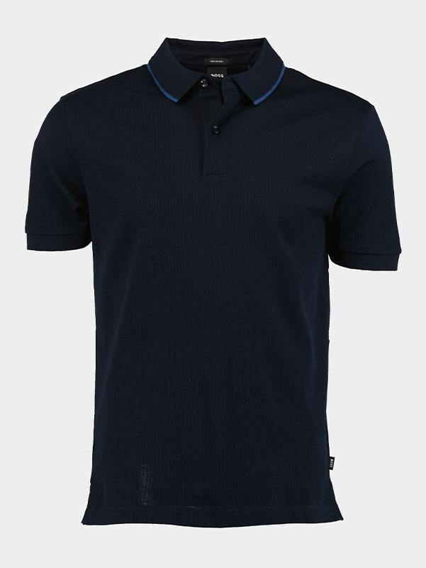 BOSS Black Polo korte mouw Blauw H-Prout 59 10266434 01 50527650/404