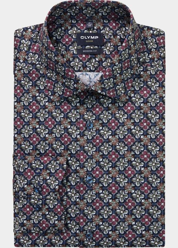 Olymp Zakelijk overhemd heren Blauw Luxor 120384/18