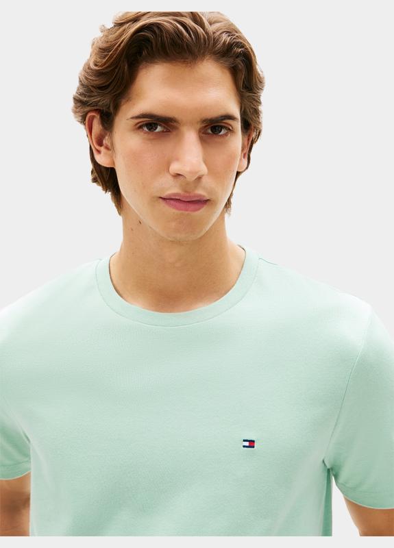 Tommy Hilfiger T-shirt korte mouw Groen ESS SEASONAL REG FIT SOLID TE MW0MW39995/MAI