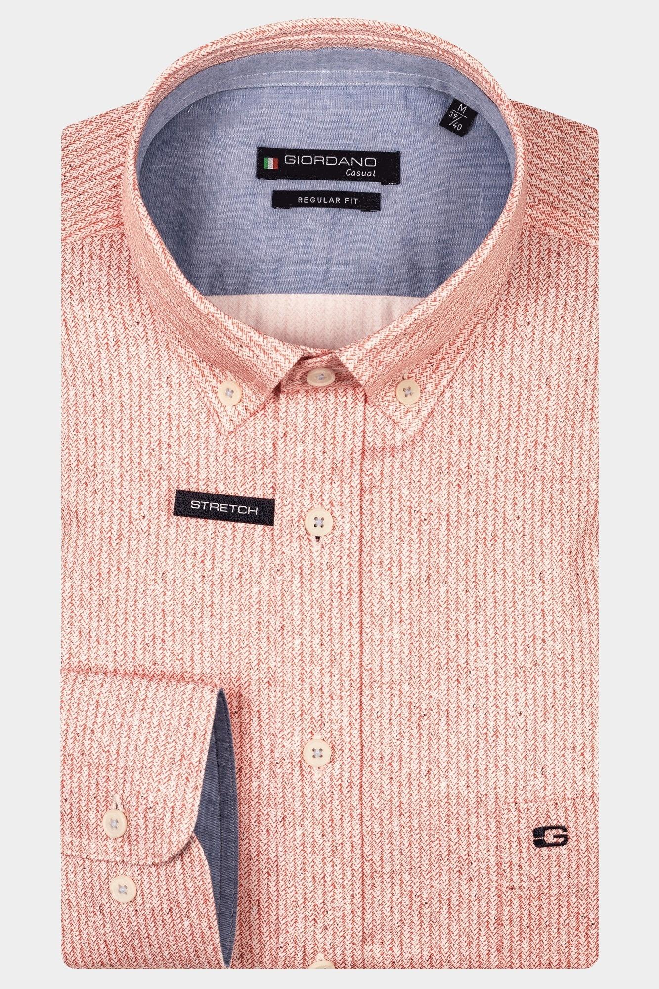 Giordano Casual hemd lange mouw Rood Ivy Long sleeve button down s 517020/30