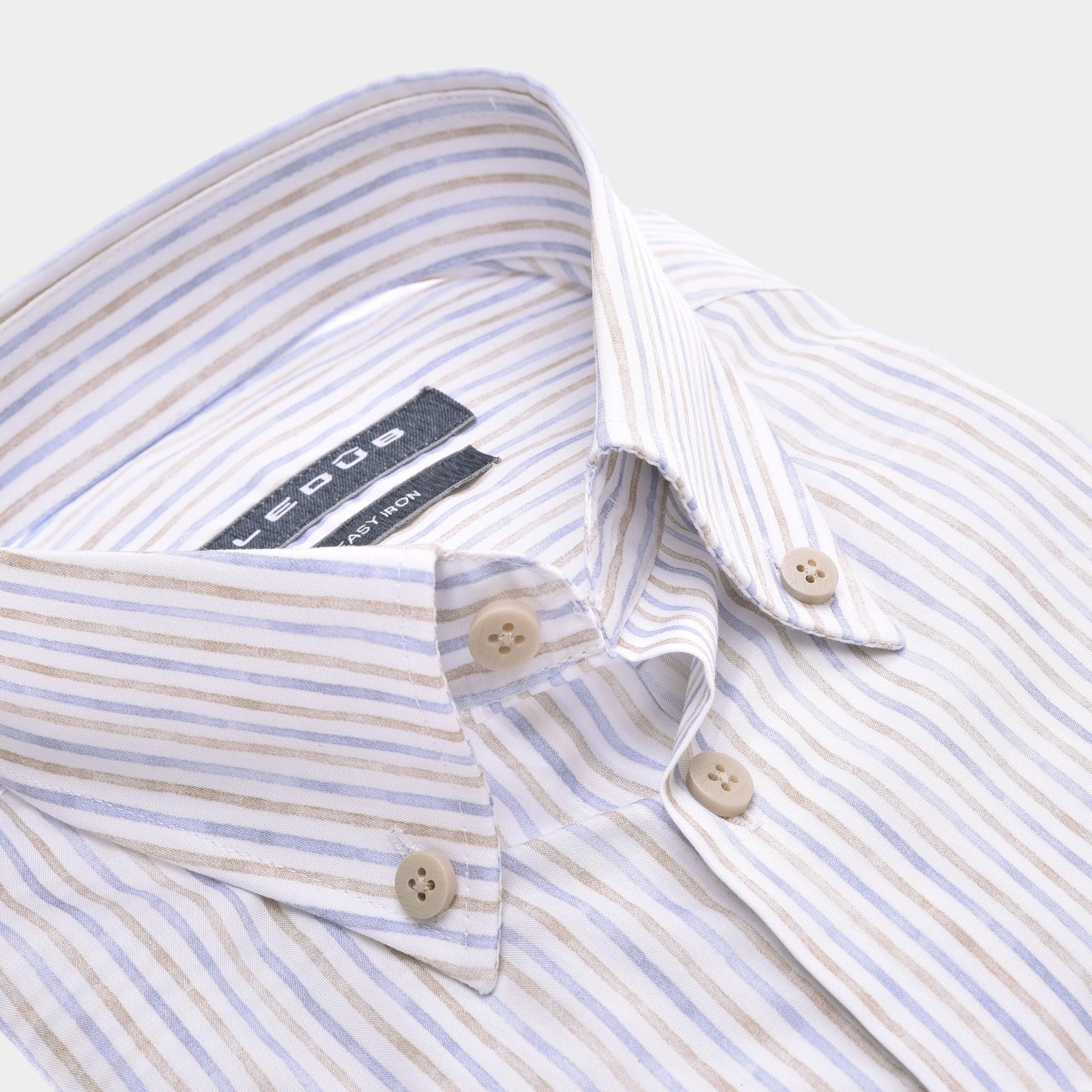 Ledub Business hemd korte mouw Blauw LE24211 MFN 0 0142411/120-000-000