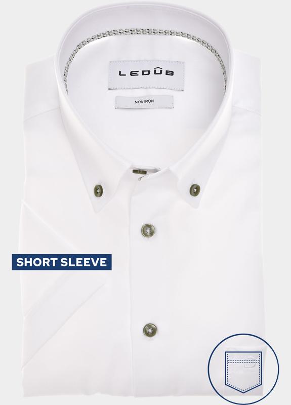 Ledub Business hemd korte mouw Wit  0143286/910-540-000