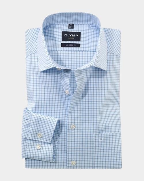 Olymp Business hemd lange mouw Blauw 0776/64 Hemden 077664/11