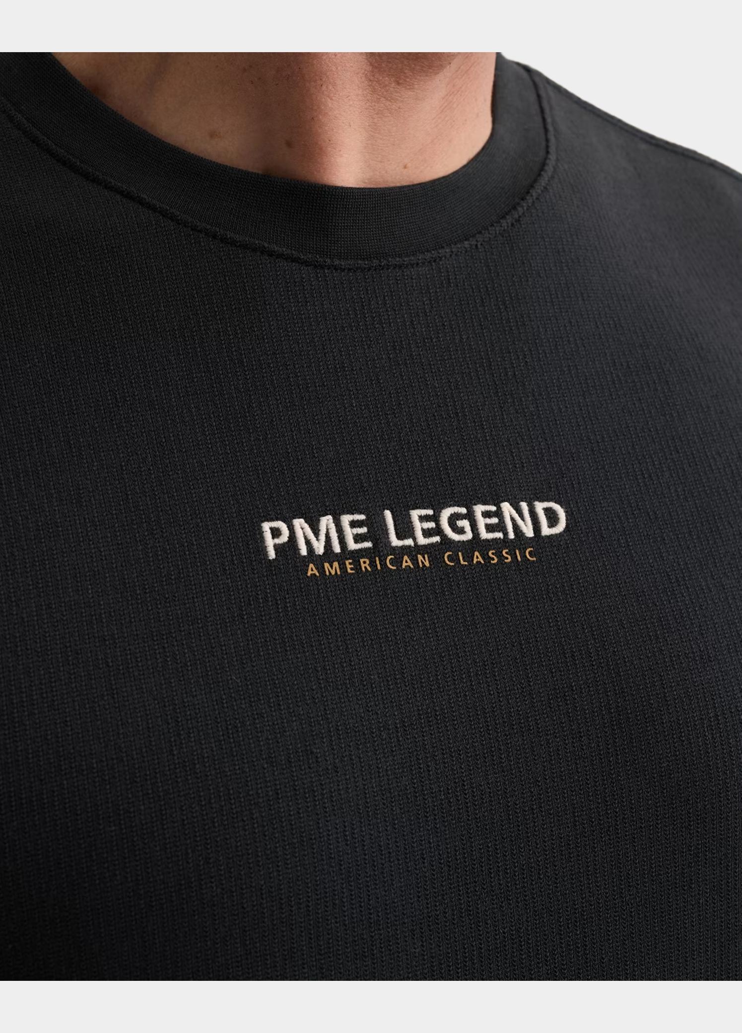 PME Legend T-shirt heren Blauw Short sleeve r-neck flat waff PTSS2608564/5281