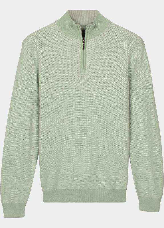 Baileys Half Zip Groen Pullover 1/2 zip  2-tone Jacq 618450/71