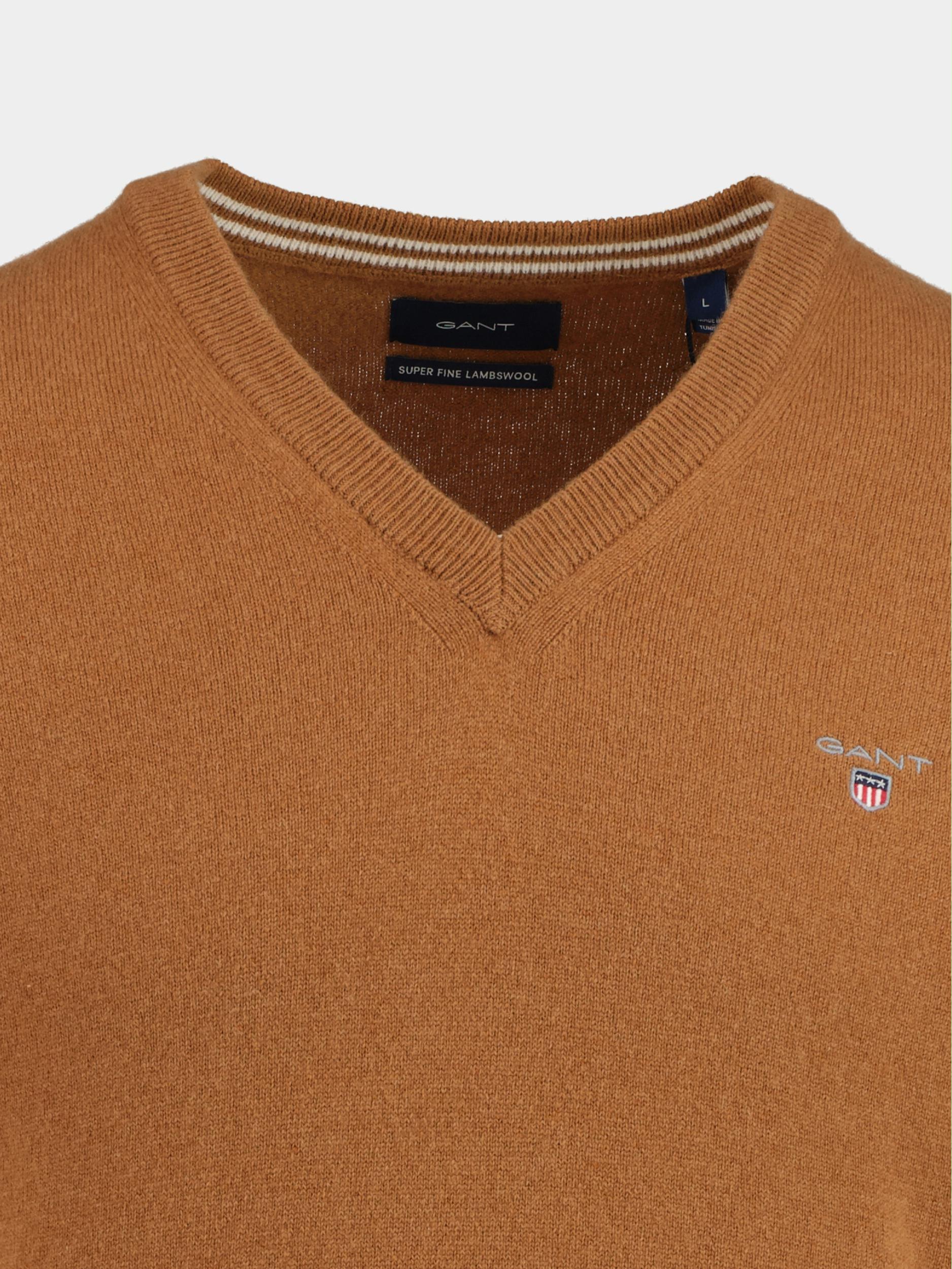 Gant Pullover Bruin Superfine Lambswool V-Neck 86212/227