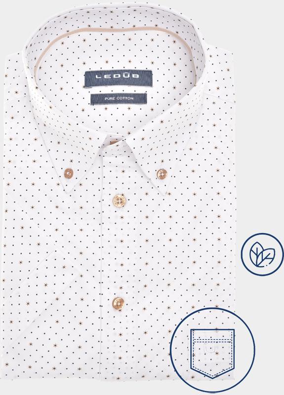 Ledub Business hemd korte mouw Wit  0701923/916-620-000