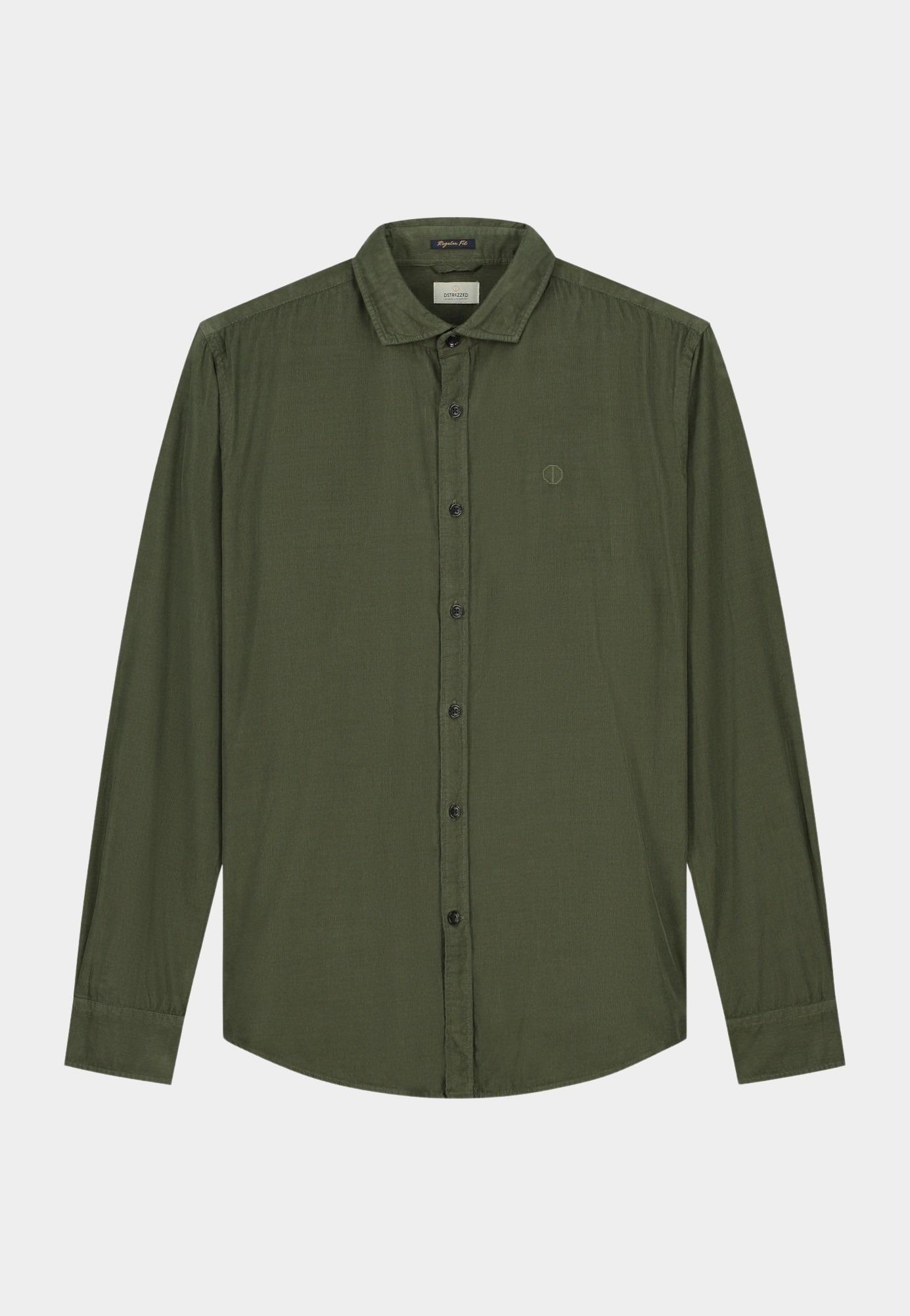 Dstrezzed Casual hemd lange mouw Groen Roald Shirt 303768-AW24/524