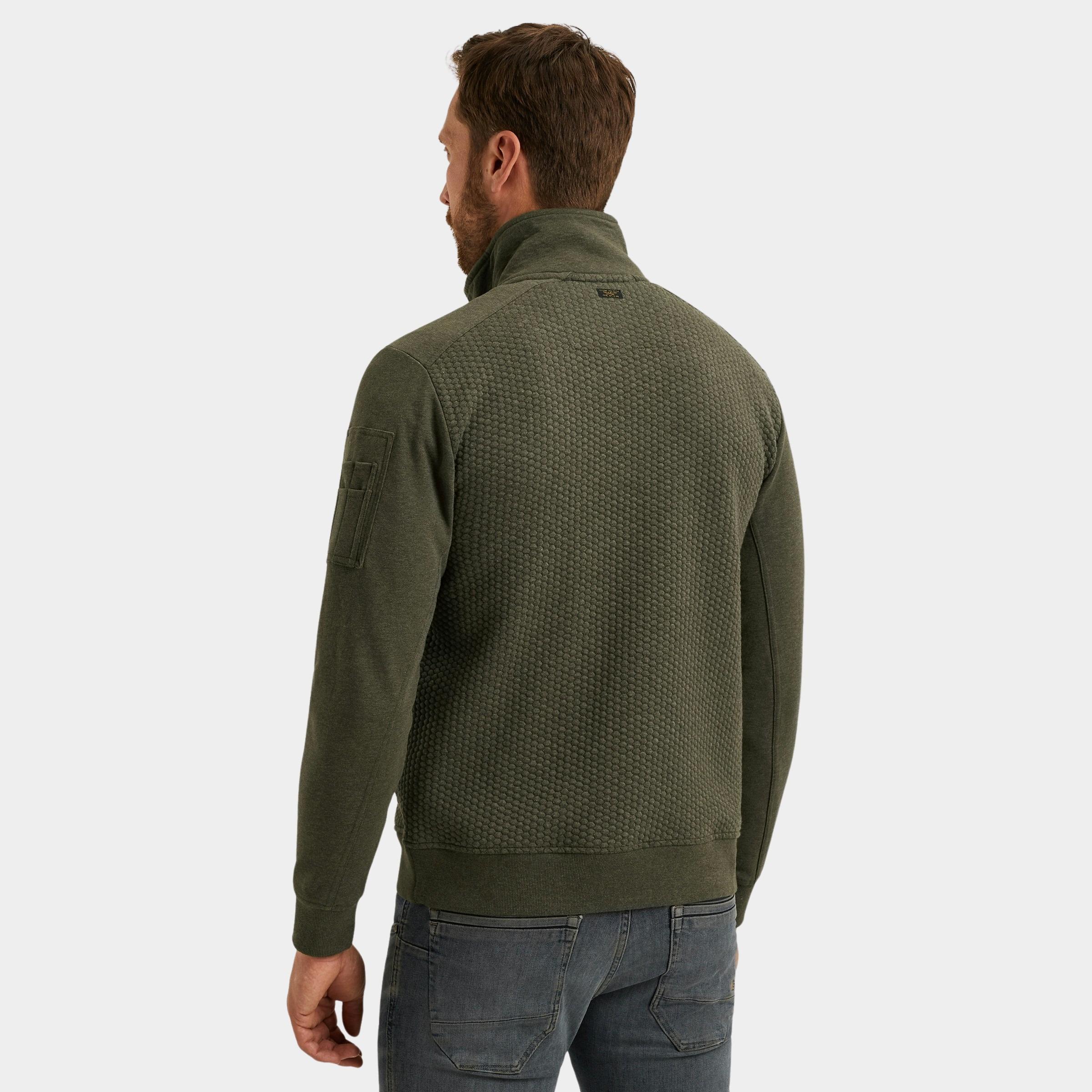 PME Legend Vest Groen Zip jacket jacquard interlock PSW2509436/8039