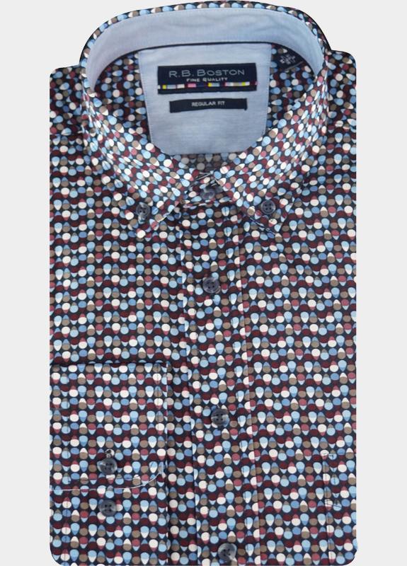 R.B. Boston Casual hemd lange mouw Multi Franklin LS Button Down 527670/402