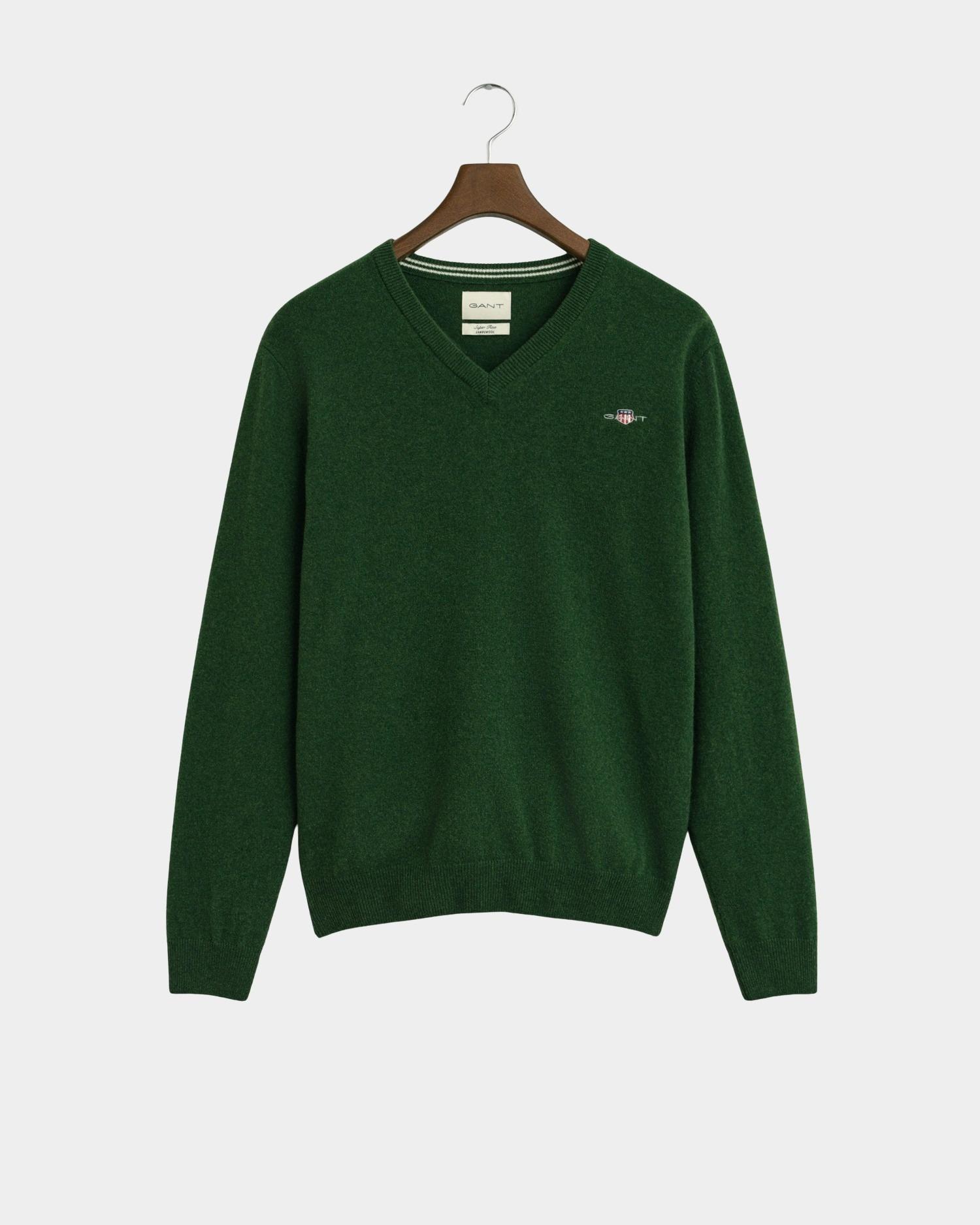 Gant Pullover Groen SUPERFINE LAMBSWOOL V-NECK 87212/303