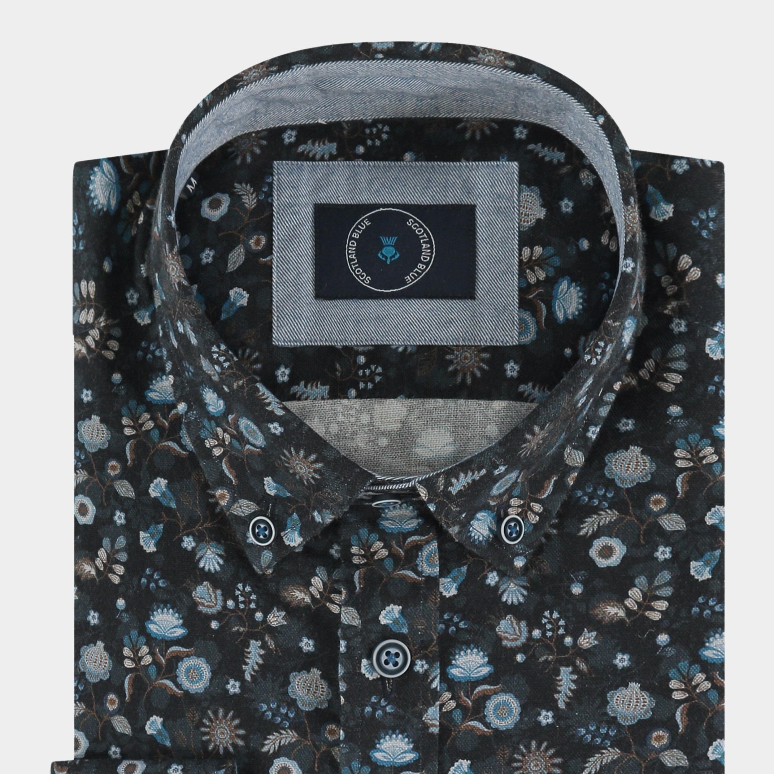 Scotland Blue Casual hemd lange mouw Multi Jerome Shirt Printed Bd 23307JE04SB/500 multi colour