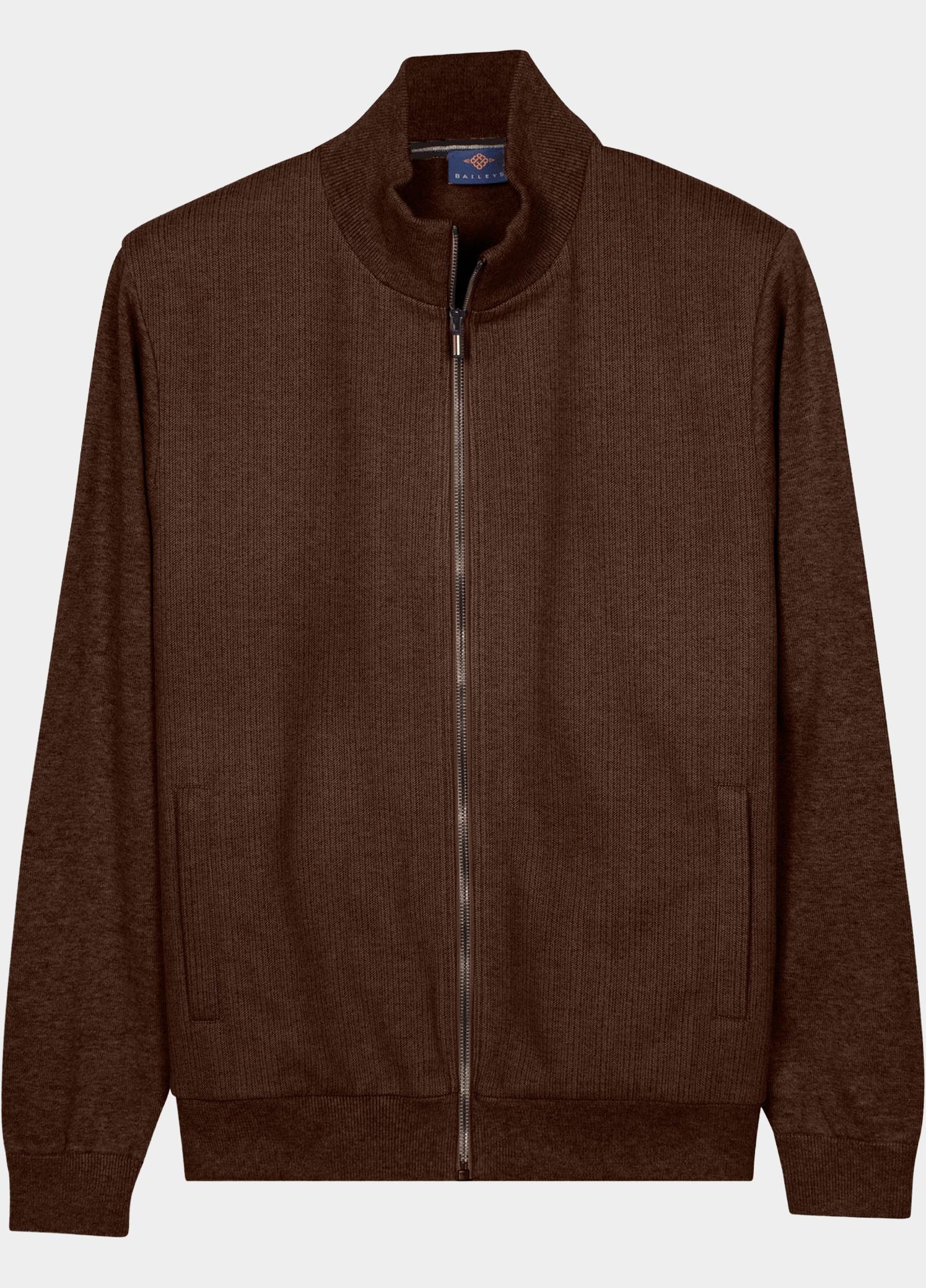 Baileys Vest heren Bruin Cardigan Zip  Front 622096/875