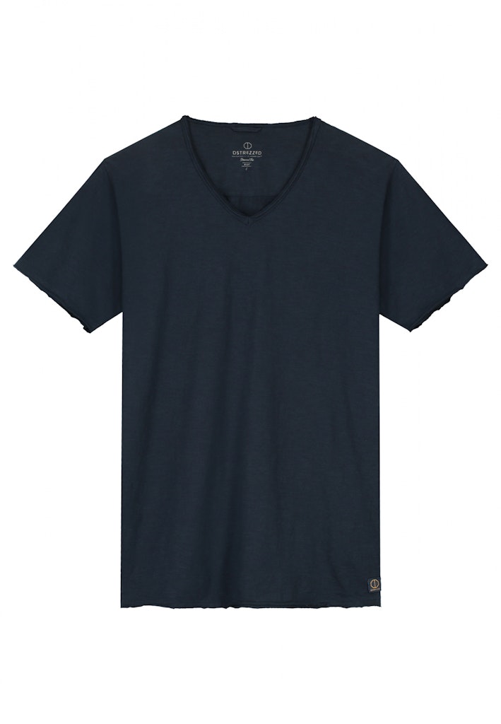Dstrezzed T-shirt korte mouw Blauw Stewart V-Neck Tee 202840-NOS/649