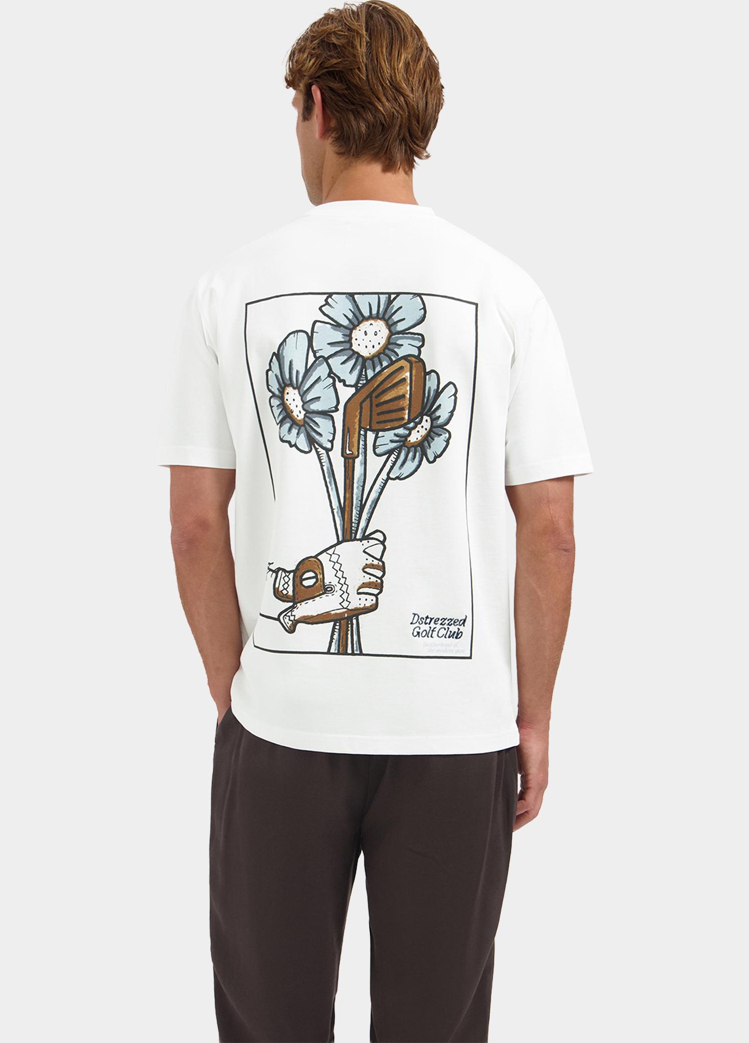 Dstrezzed T-shirt heren Wit Collin Artwork 203550/100