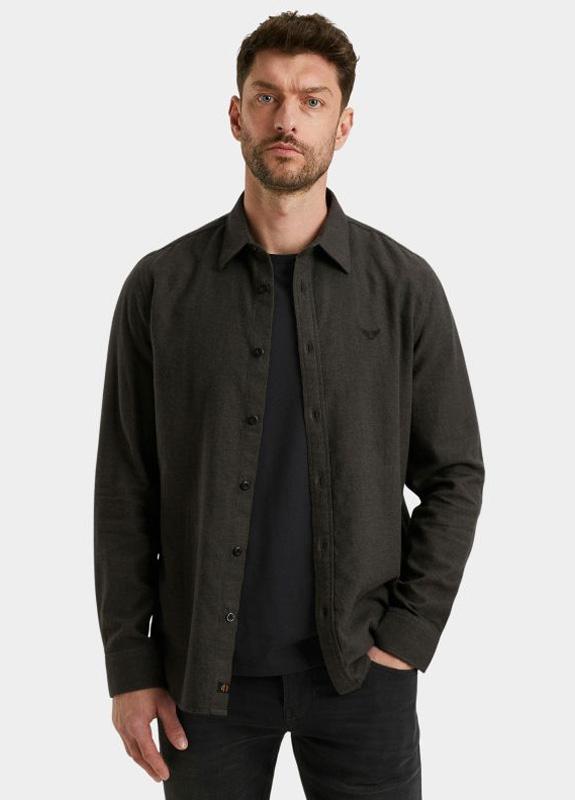 PME Legend Casual hemd lange mouw Zwart LONG SLEEVE SHIRT YarnDyed Gr PSI2510202/9067