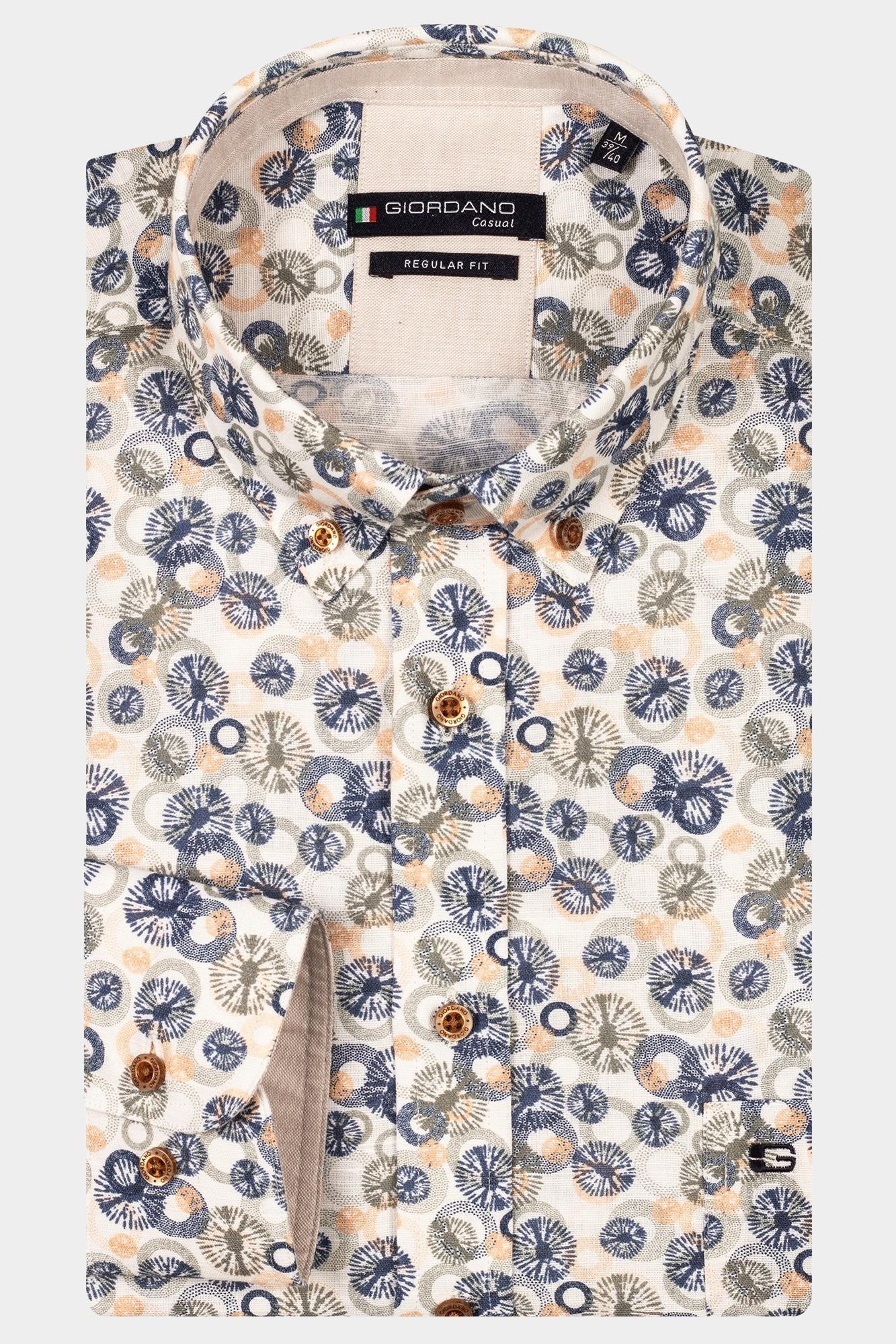 Giordano Casual hemd lange mouw Groen Ivy long sleeve button down l 517039/70